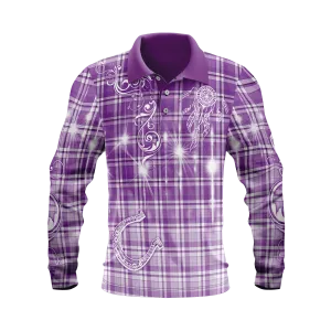 Barrel Racing Purple Cowgirl Polo Shirt