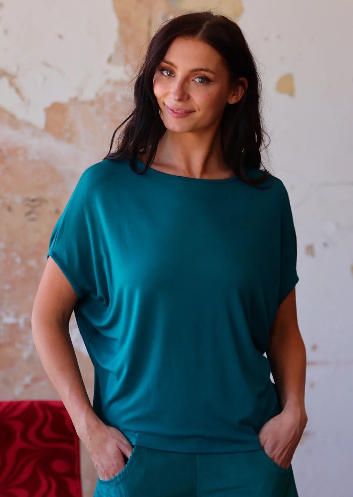 Batwing T-shirt Teal