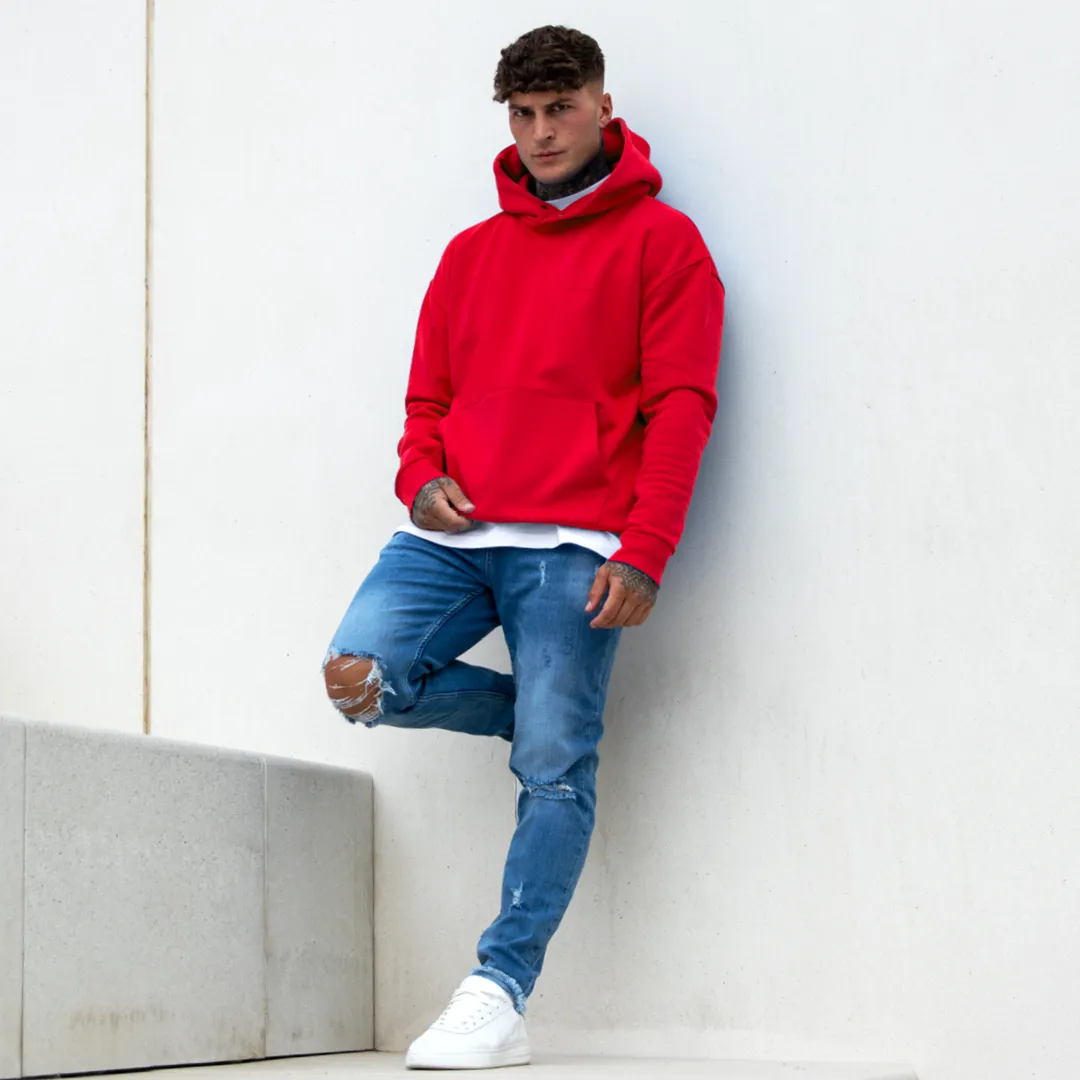Bee Inspired Diallo Relaxed Hoodie Red