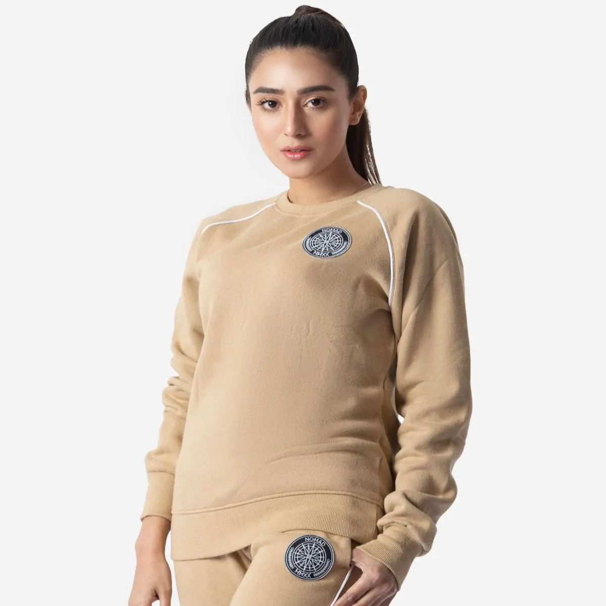 Beige Water Repellent Sweatshirt