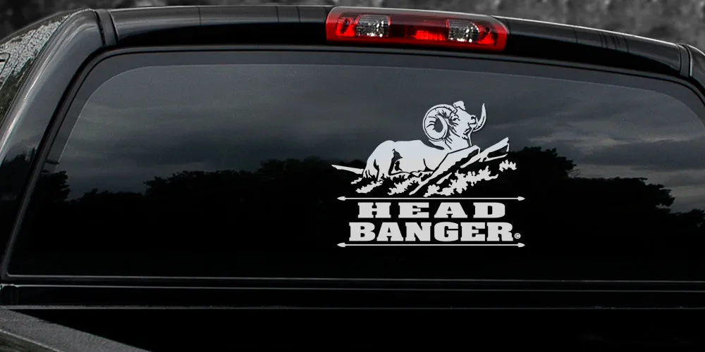 BIG HORN SHEE DECAL Titled "Head Banger" By Upstream Images
