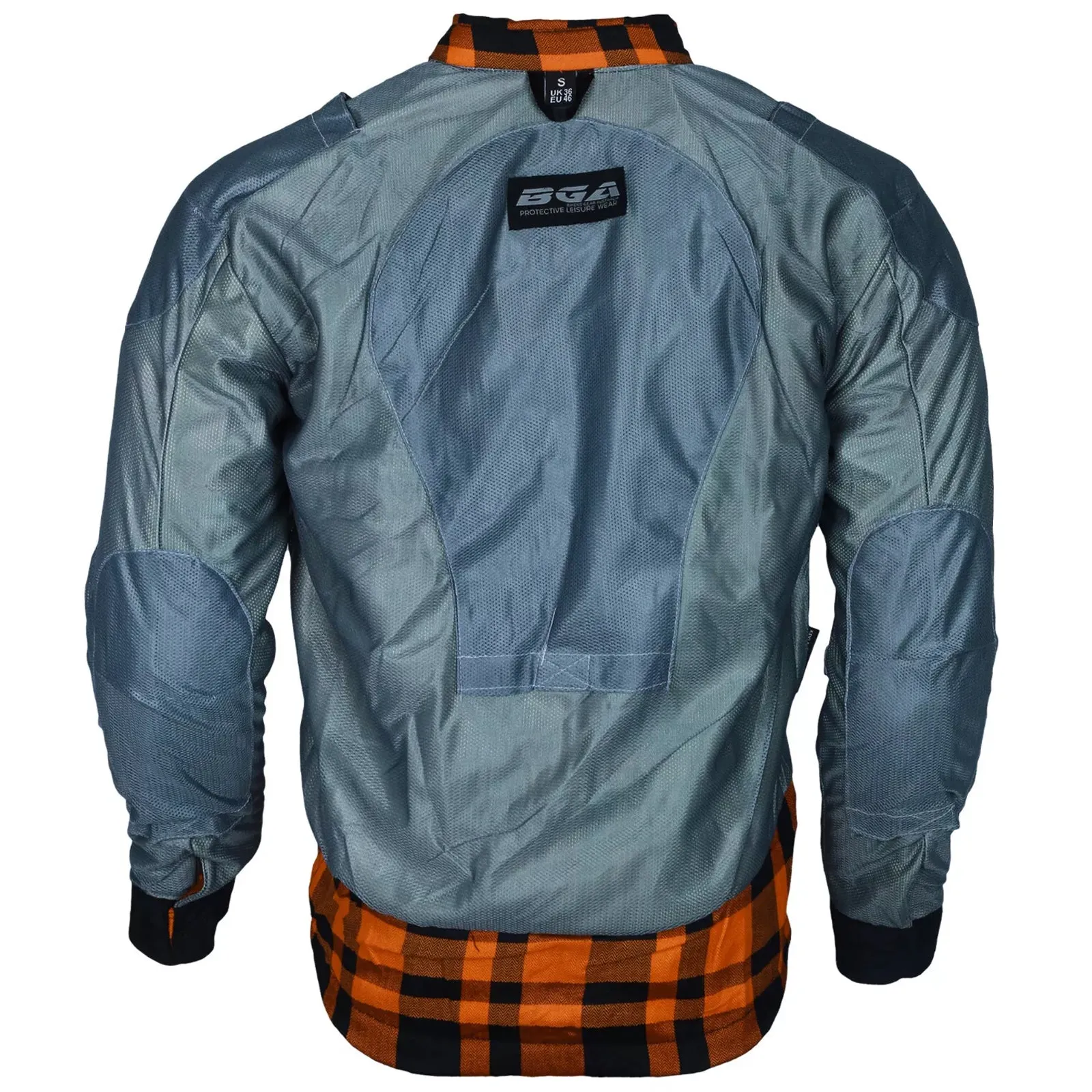Bikers Gear Australia Exo Rider Lined with Kevlar Protective Motorcycle Shirt Orange