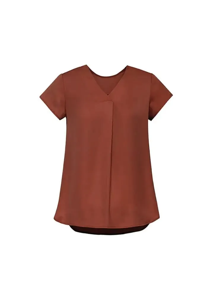 Biz Corporate's Kayla V-Neck Pleat Blouse RB967LS