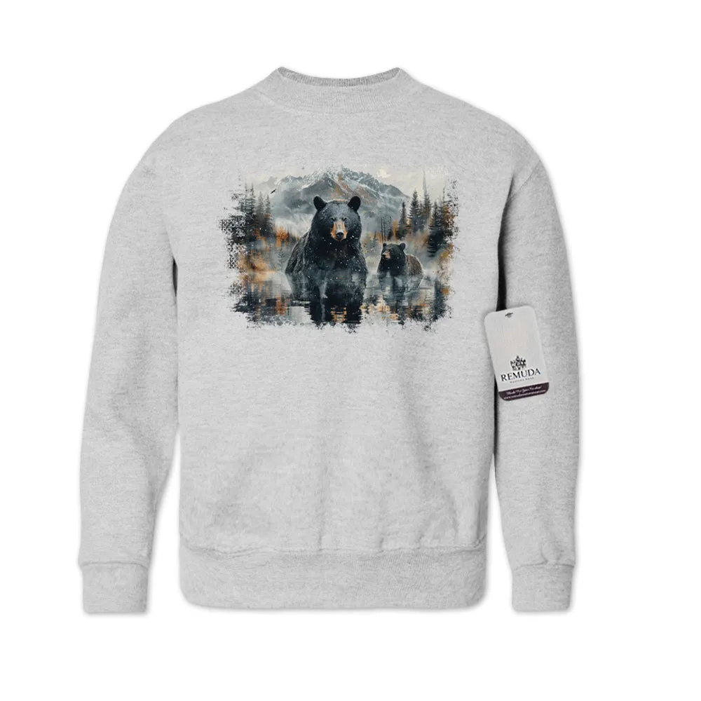 Black Bear Country Youth Western Sweatshirt