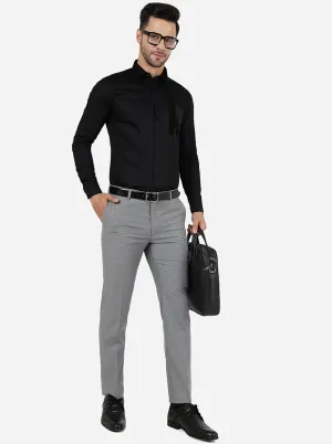 Black Solid Slim Fit Party Wear Shirt | JB Studio