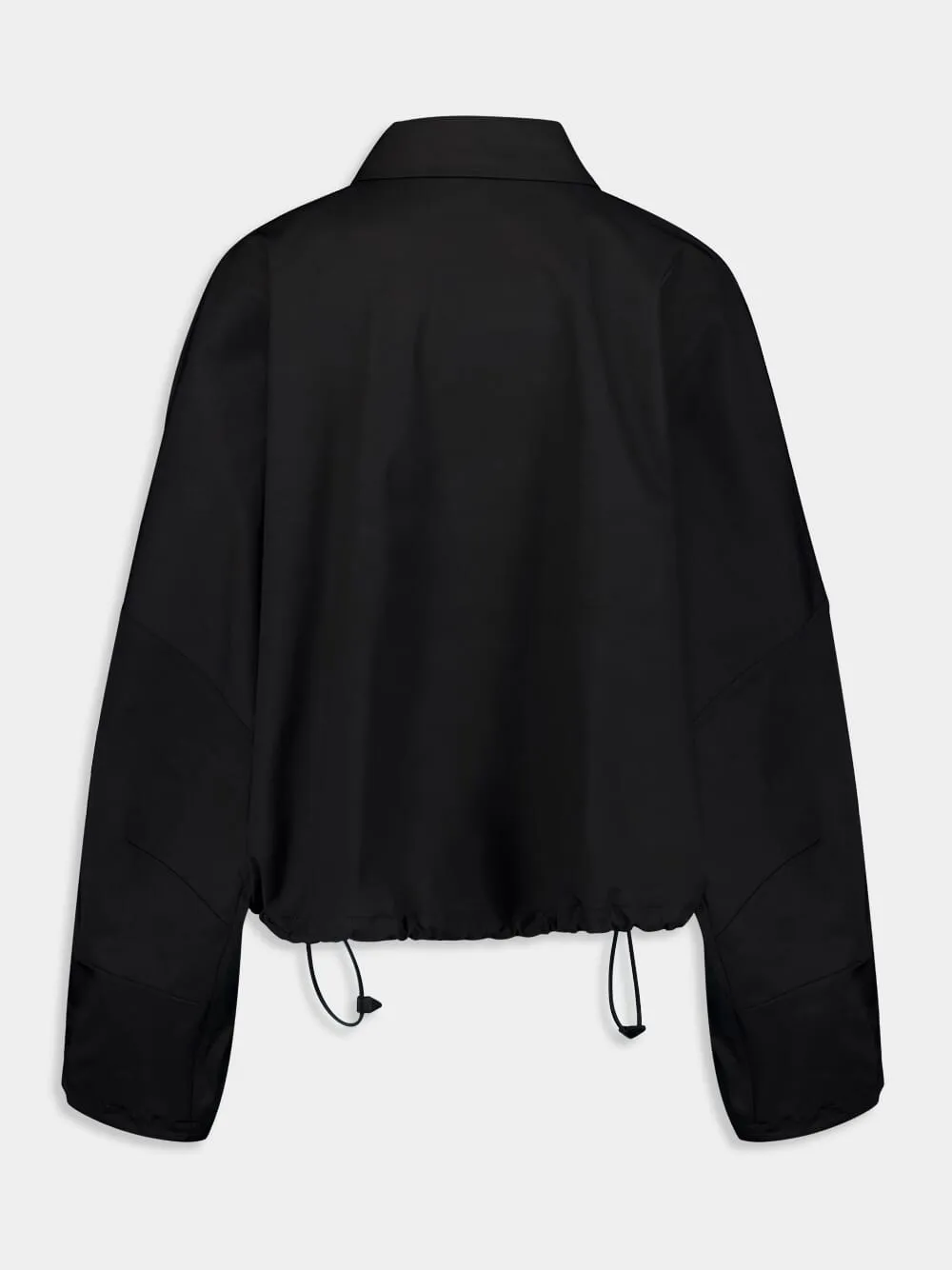 Black Twill Bomber Jacket