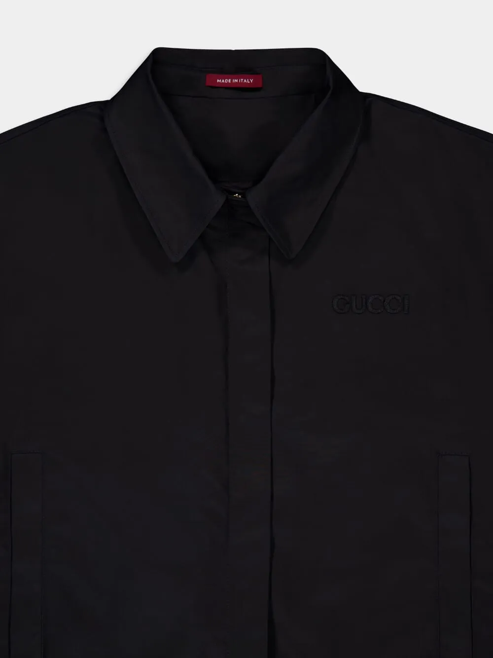 Black Twill Bomber Jacket