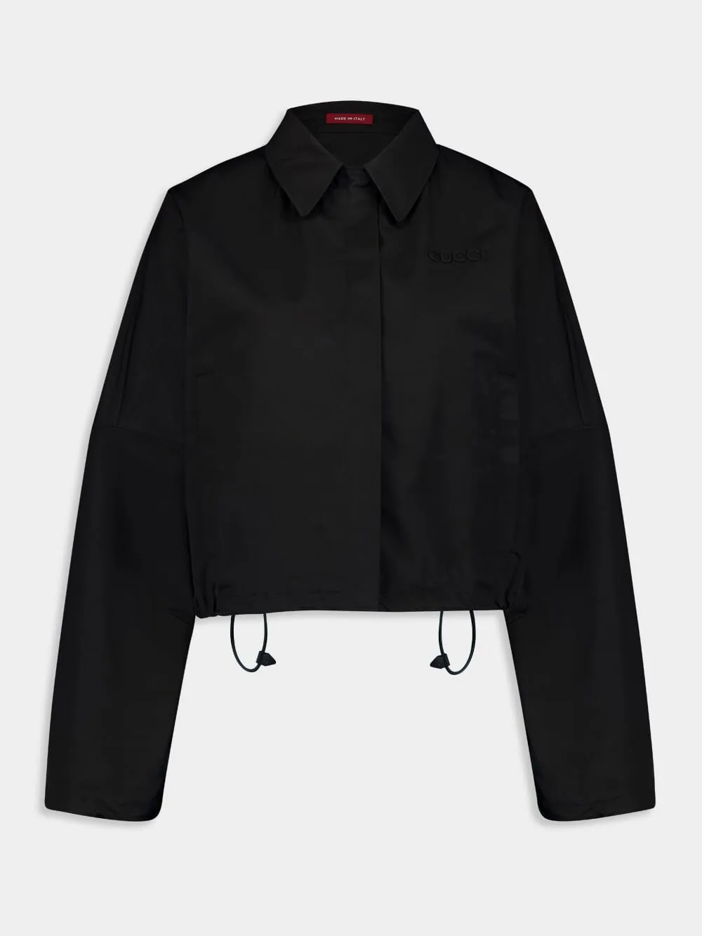 Black Twill Bomber Jacket