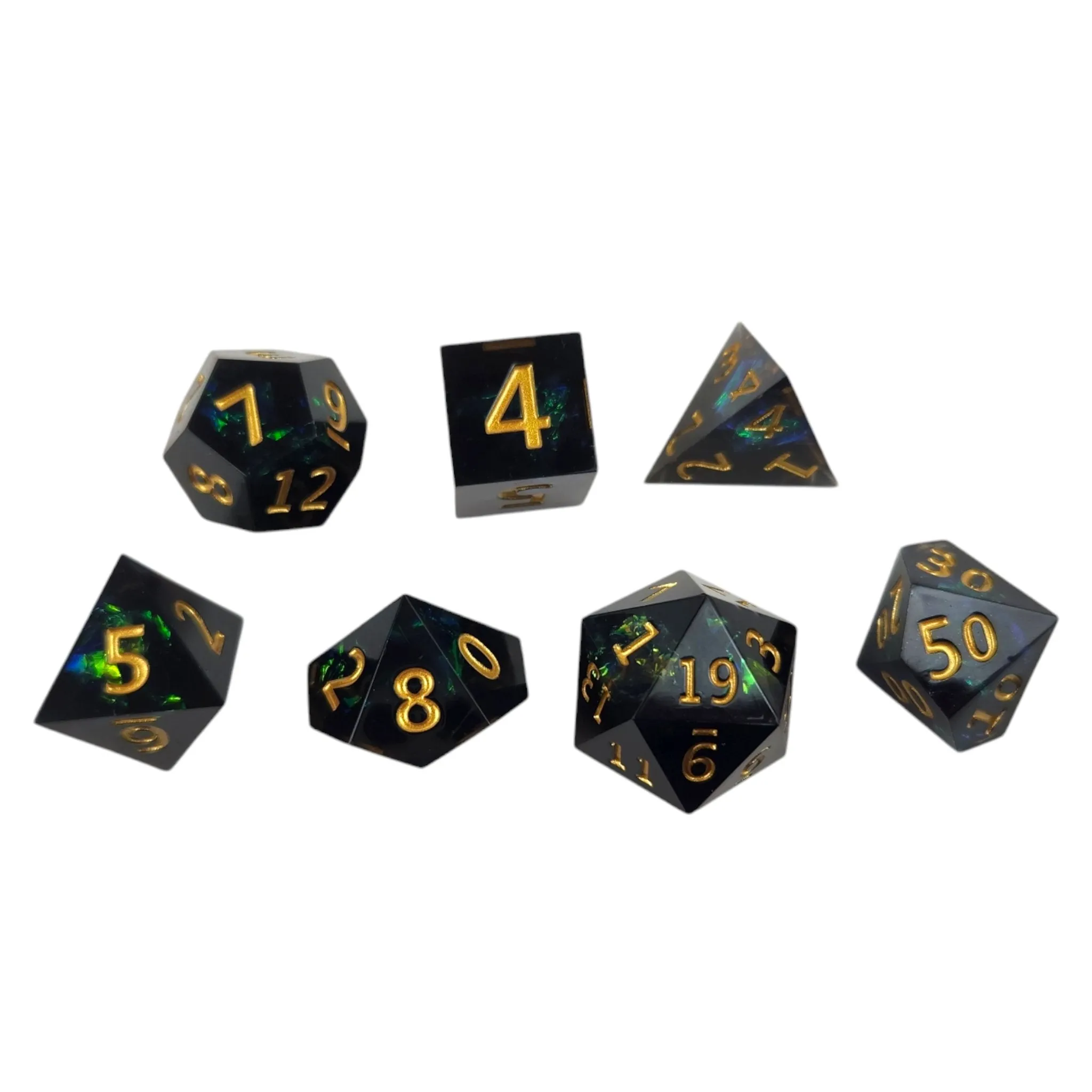 Black with blue and green foil- Sharp Resin
