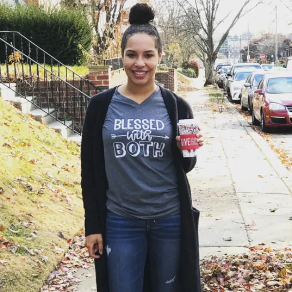 Blessed With Both Mom Tee