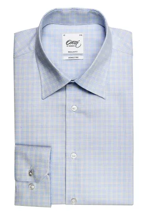 Blue checked slim fit shirt