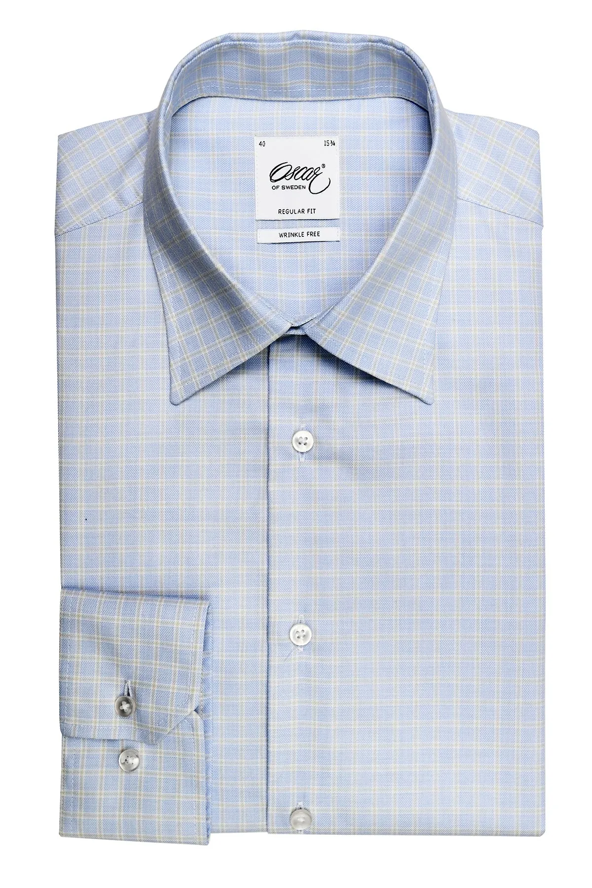 Blue checked slim fit shirt