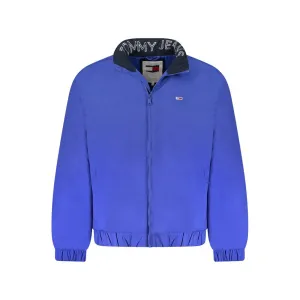 Blue Polyester Men Jacket