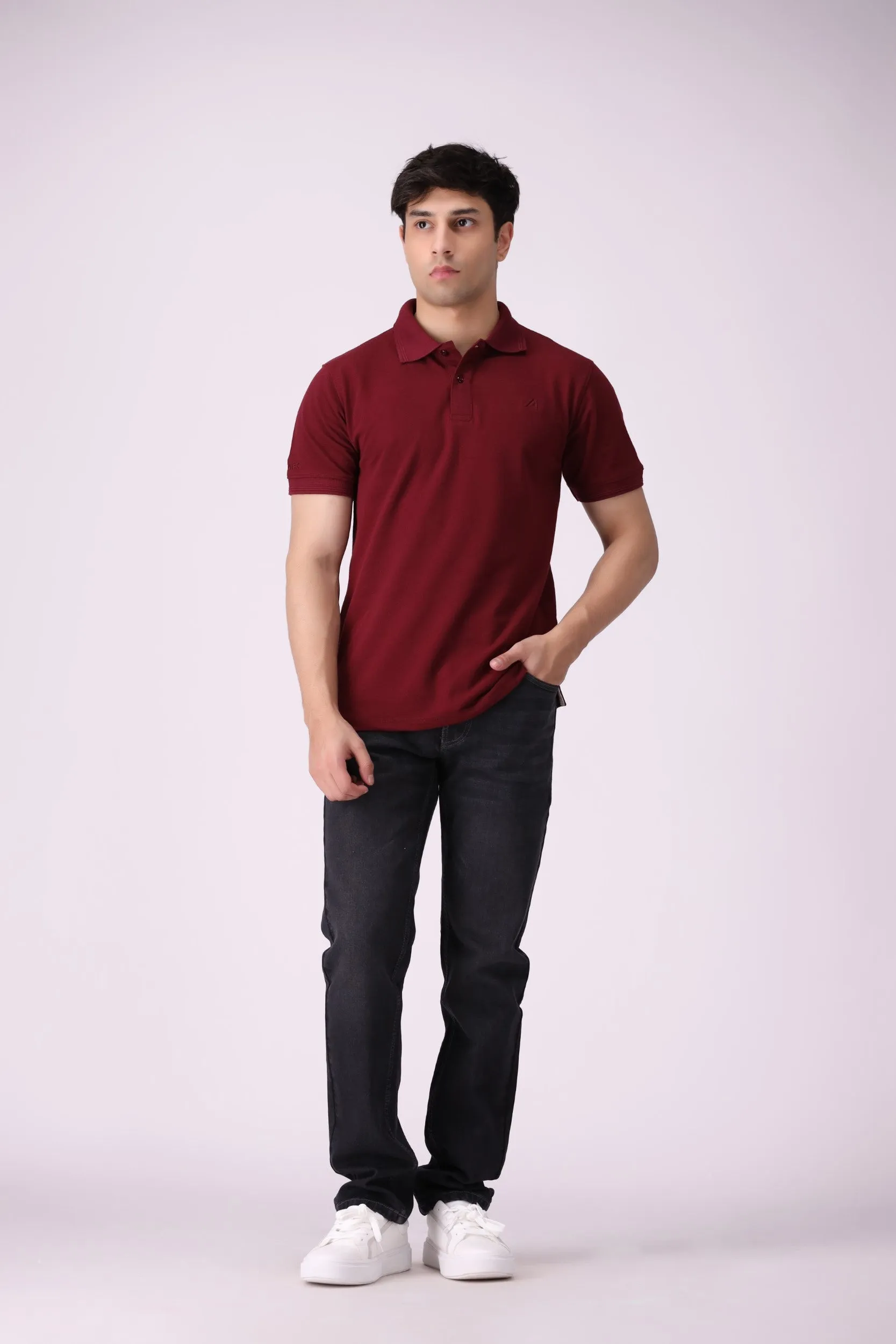 BoneCollar Maroon Polo Shirt