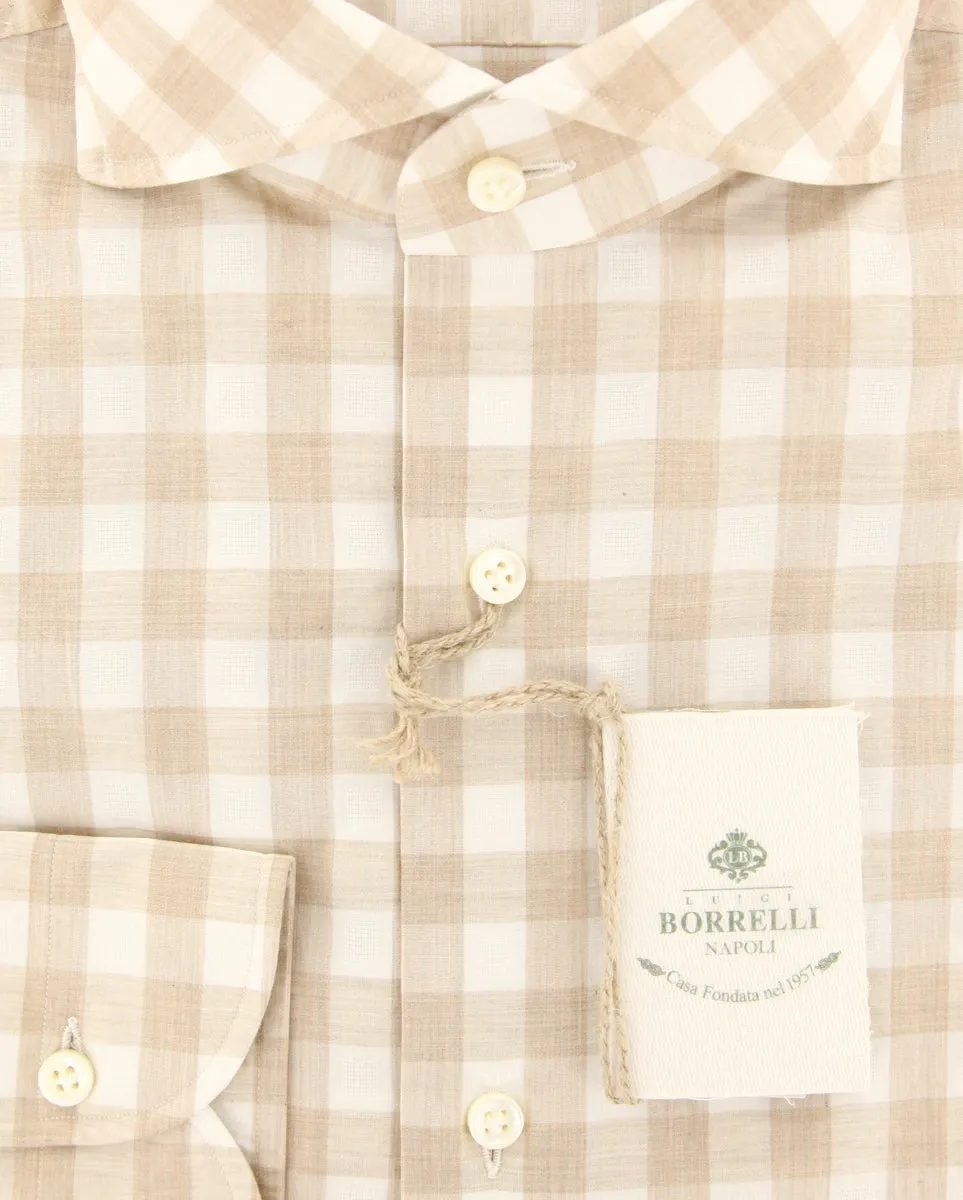 Borrelli Light Brown Shirt - Slim