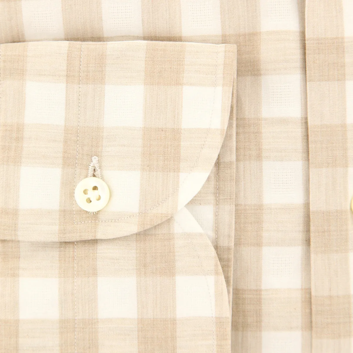Borrelli Light Brown Shirt - Slim