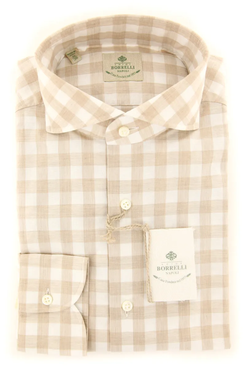 Borrelli Light Brown Shirt - Slim
