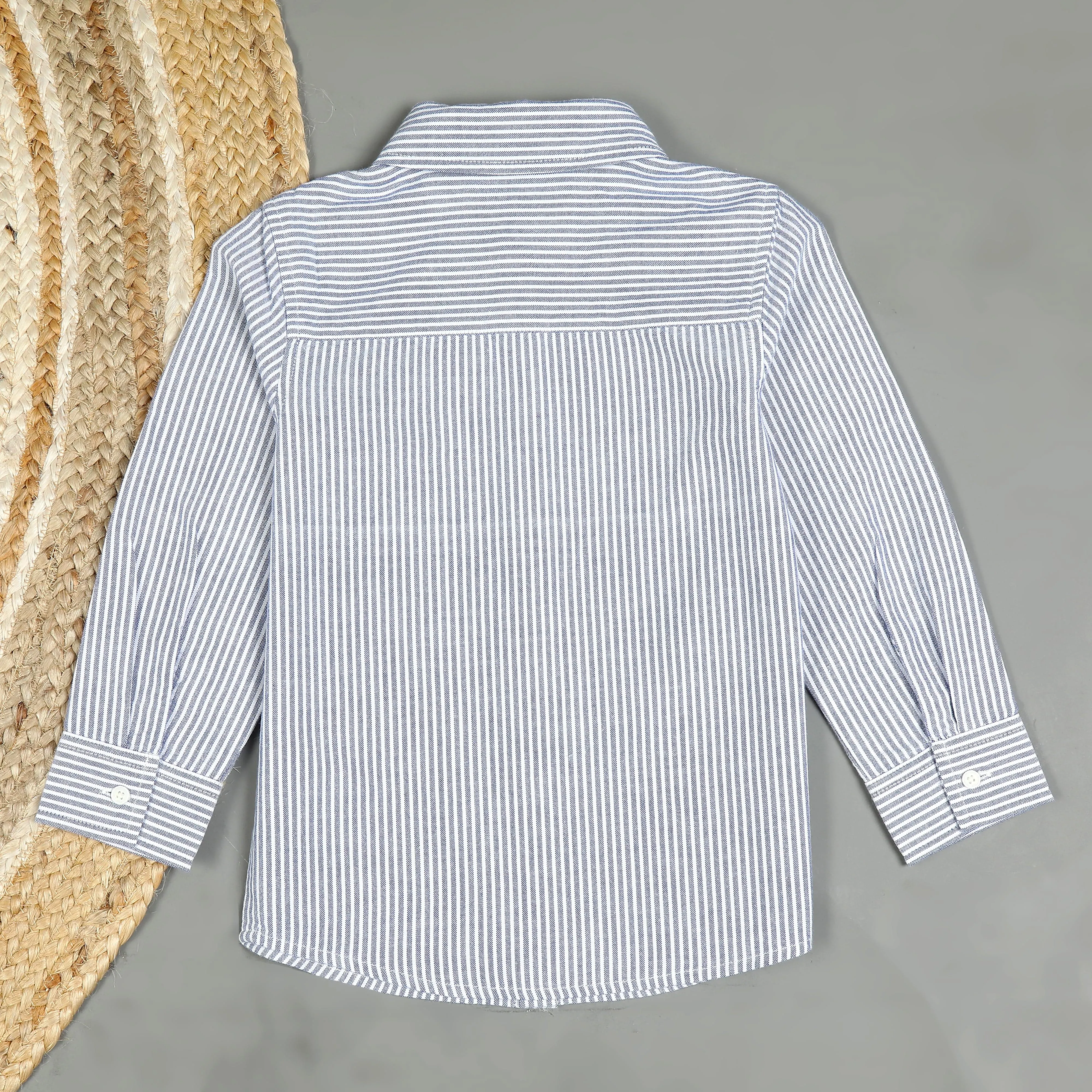 Boys Full Sleeve Shirt Navy Stripe