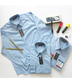 Boys Long Sleeved Blue Shirts