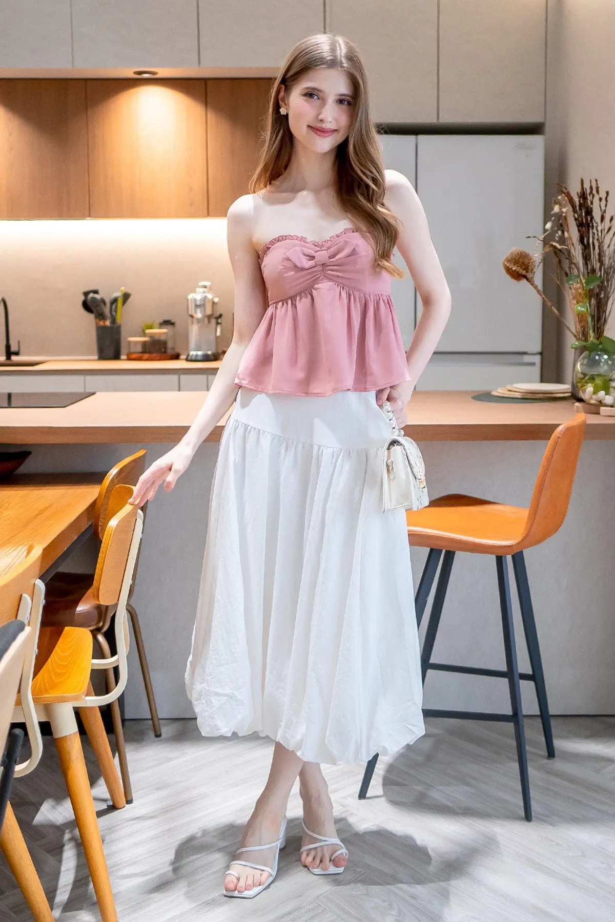 BRIA BUBBLE SKIRT IN WHITE