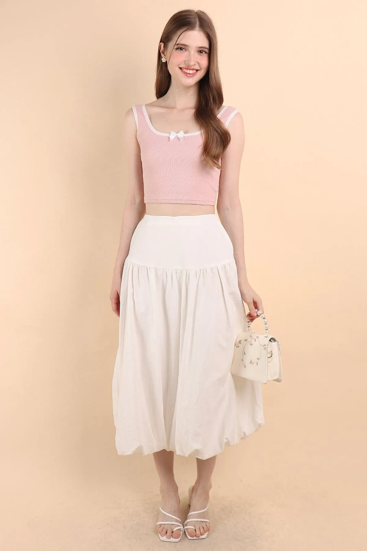 BRIA BUBBLE SKIRT IN WHITE