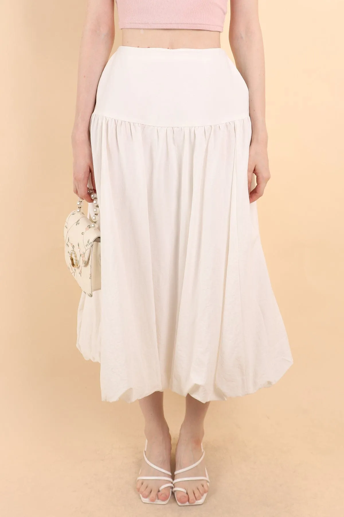 BRIA BUBBLE SKIRT IN WHITE