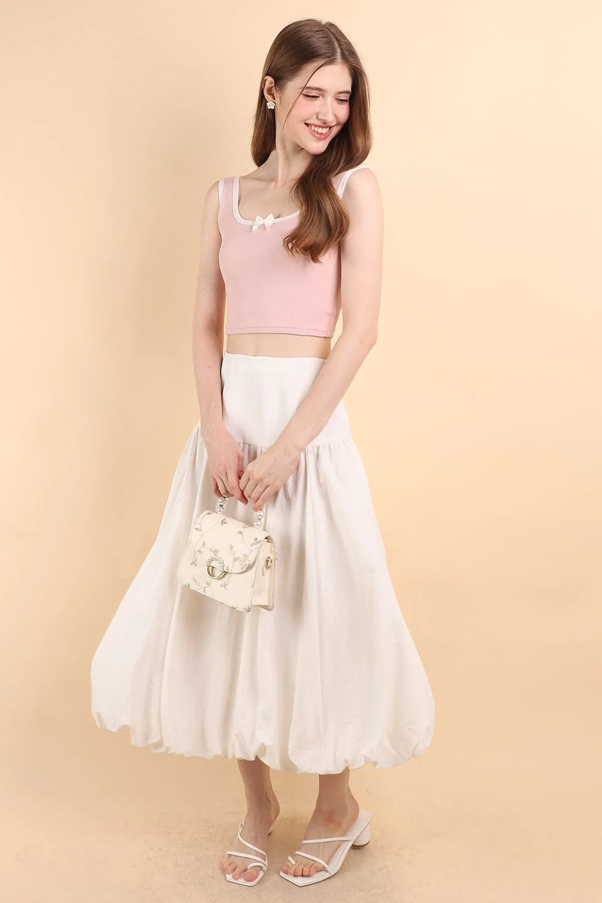 BRIA BUBBLE SKIRT IN WHITE
