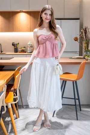 BRIA BUBBLE SKIRT IN WHITE