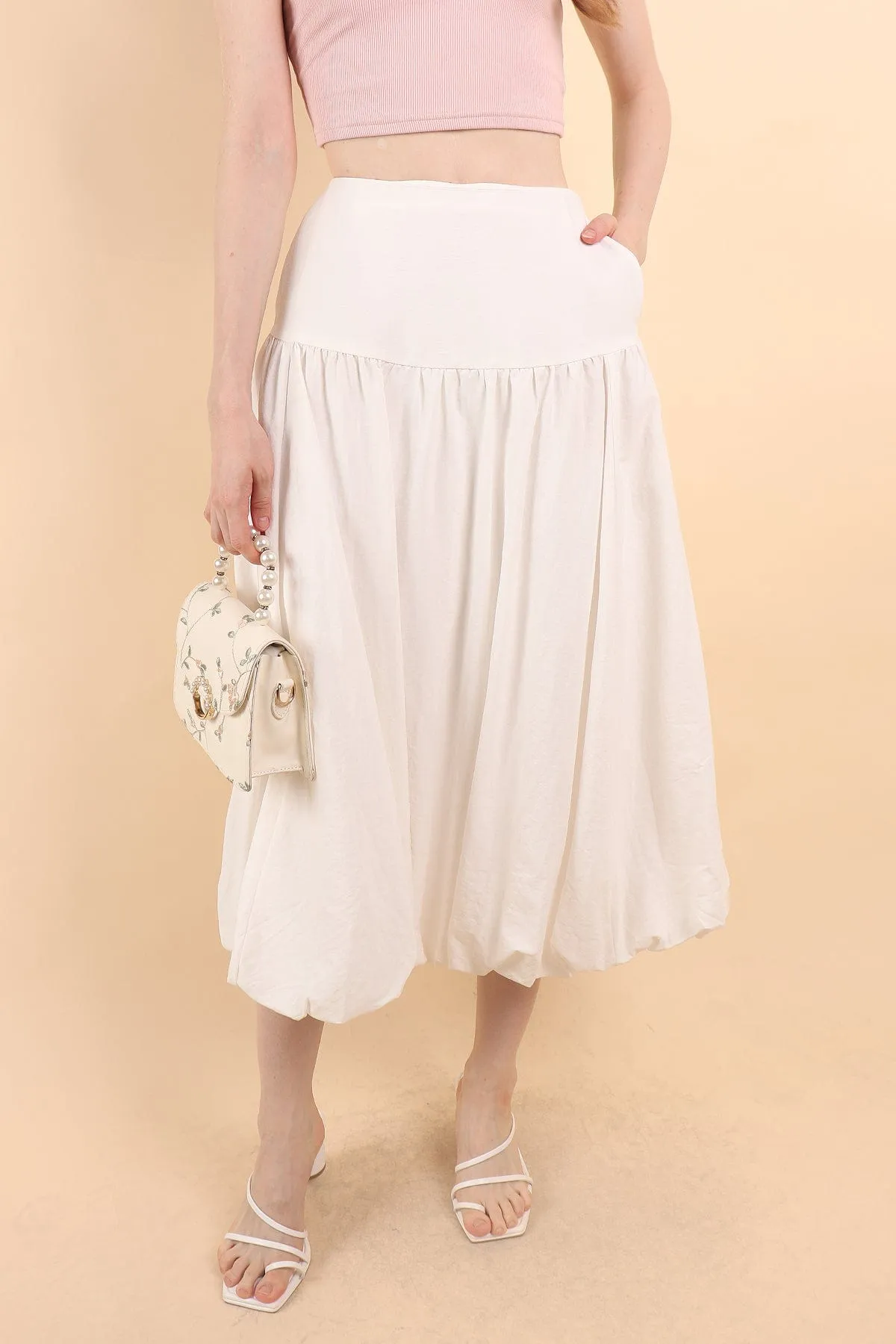 BRIA BUBBLE SKIRT IN WHITE