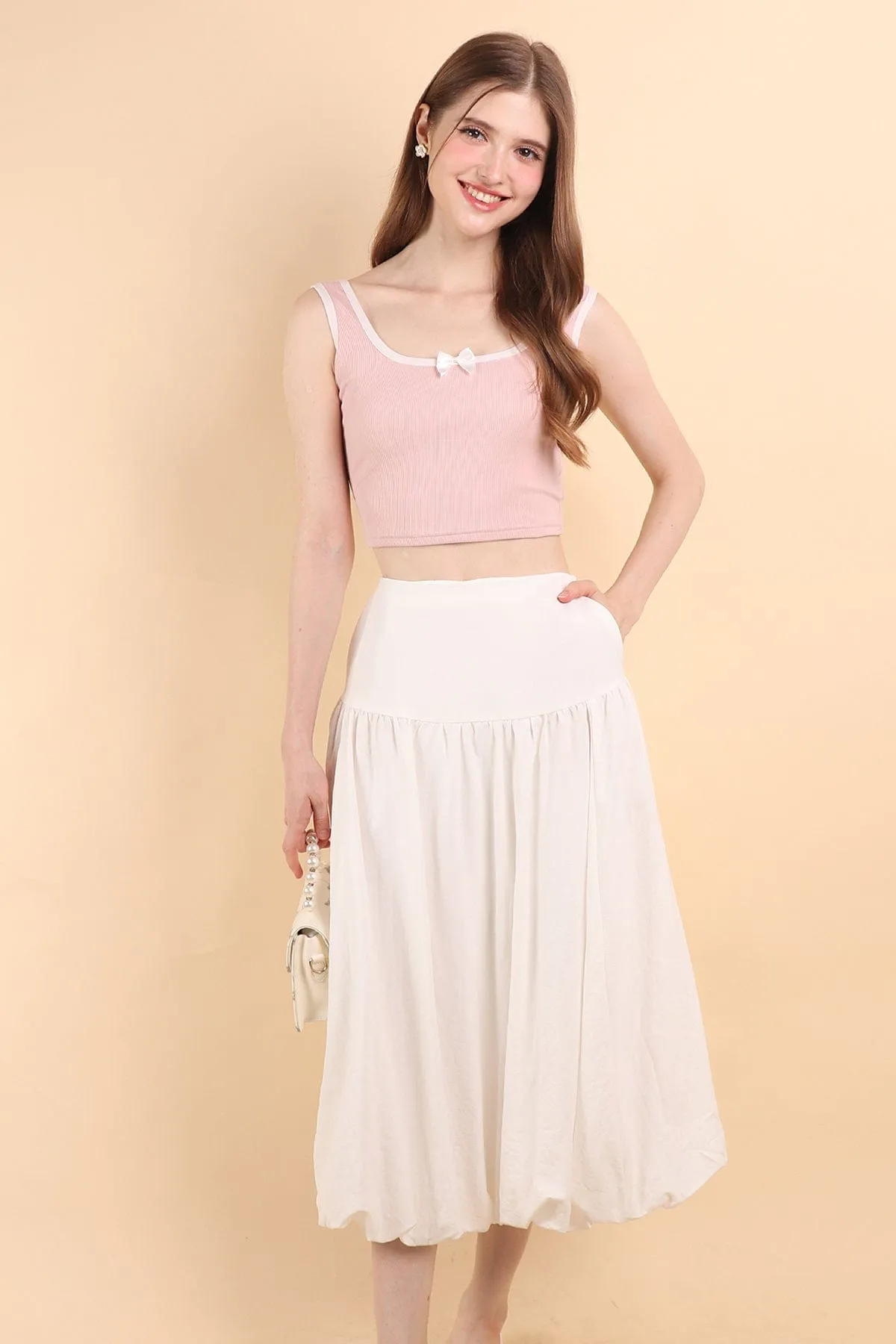 BRIA BUBBLE SKIRT IN WHITE