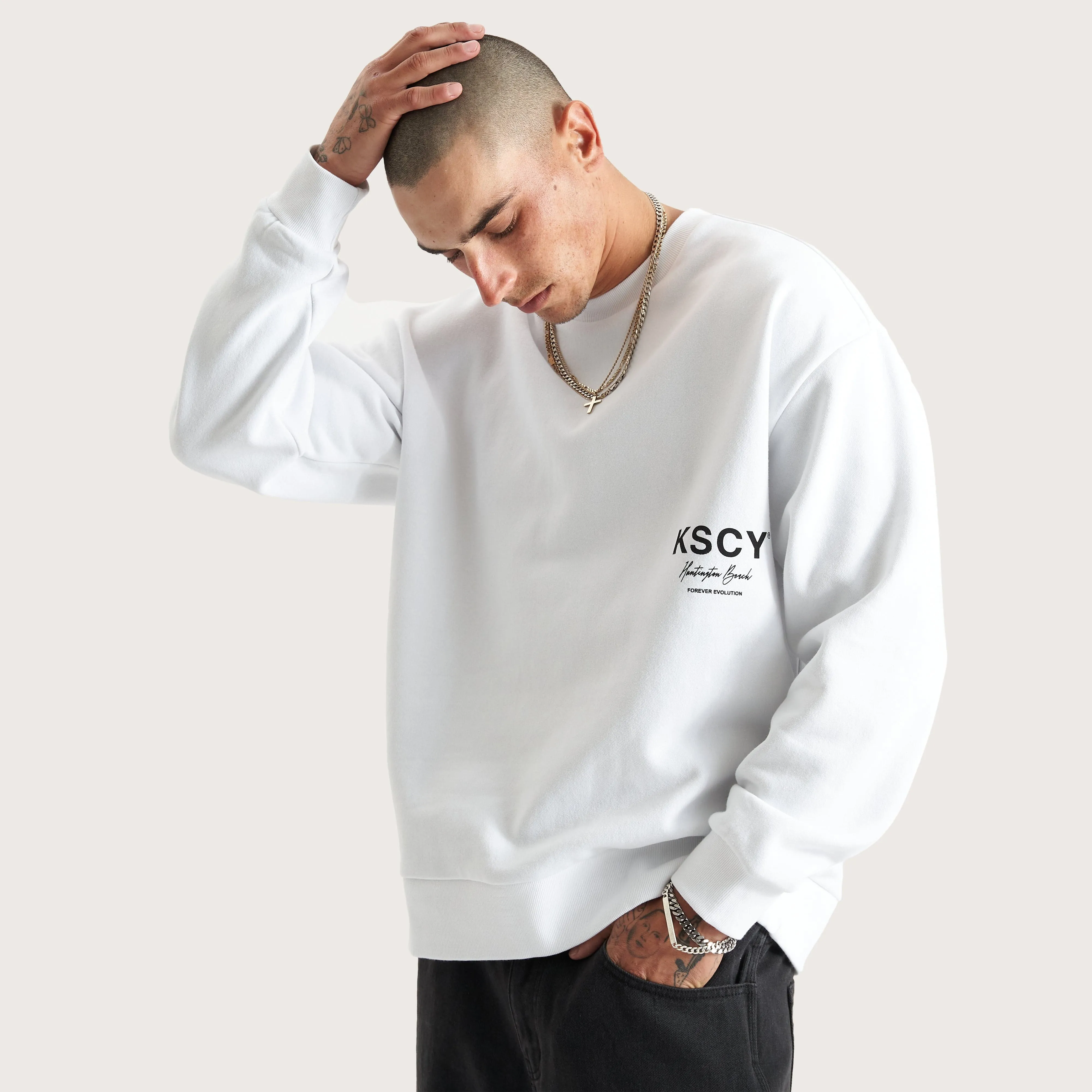 Brookhurst Relaxed Jumper Optical White