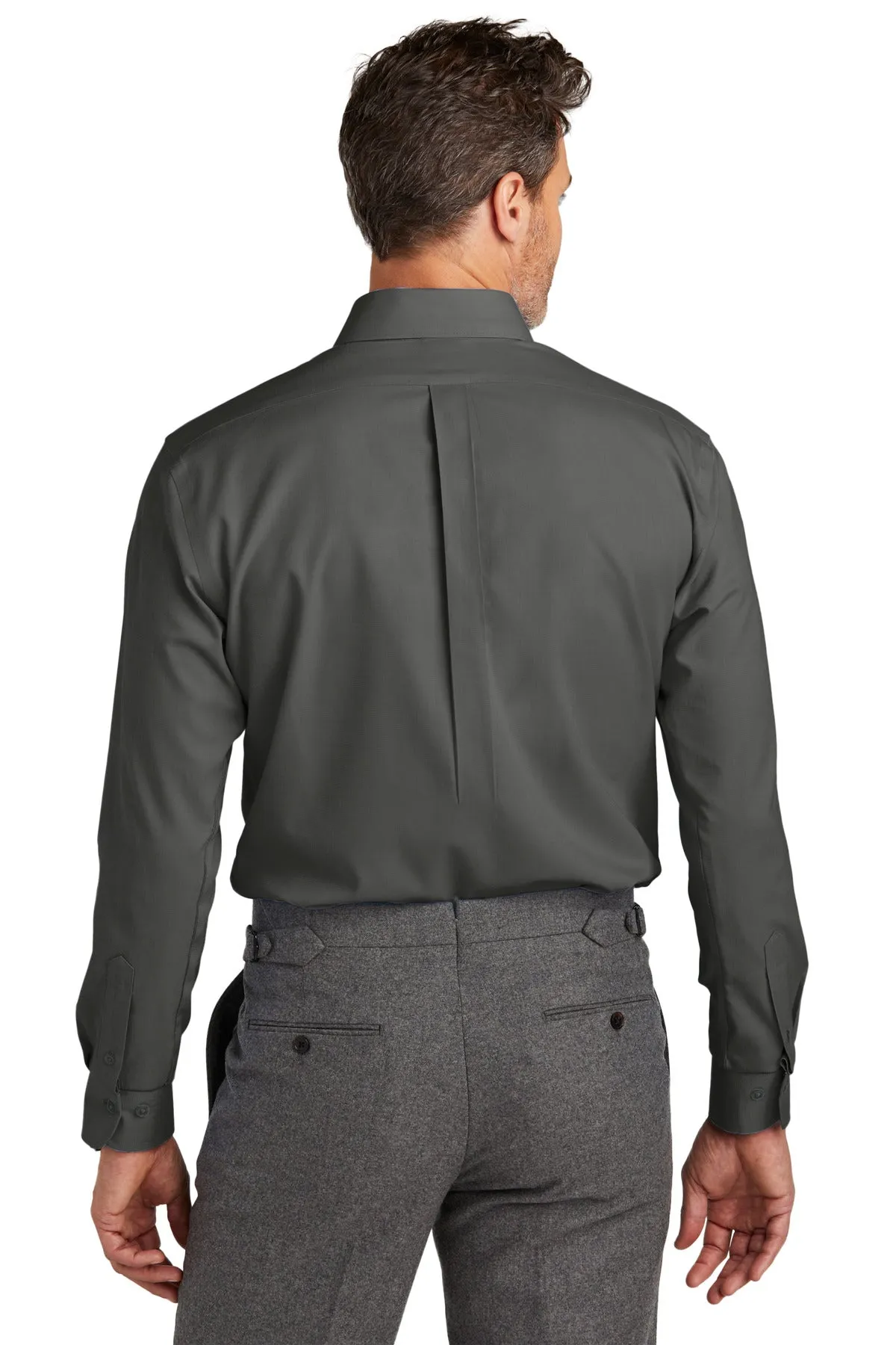 Brooks Brothers Wrinkle-Free Stretch Nailhead Shirt BB18002 Deep Black
