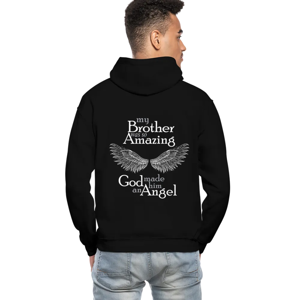 Brother Amazing Angel - Sister of an Angel Front Gildan Heavy Blend Adult Hoodie