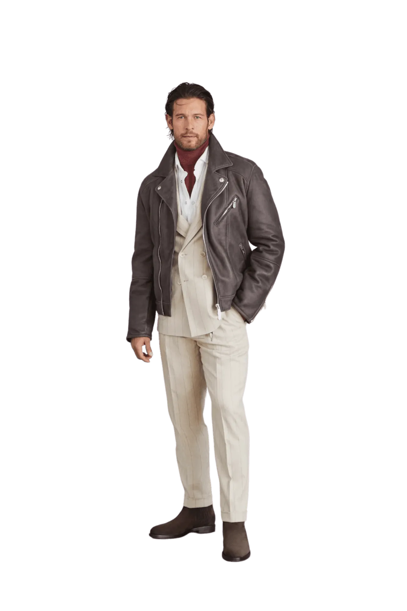 Brunello Cucinelli Men's Garment-dyed Easy Fit Western Shirt