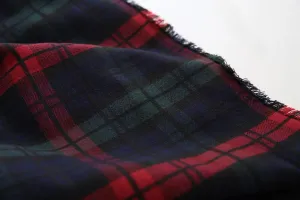 Brushed Checker Cotton Fabric, Tartan Check Fabric, Winter Fabric, Warm Fabric, Plaid Fabric, Quality Korean Fabric - By the Yard /52285