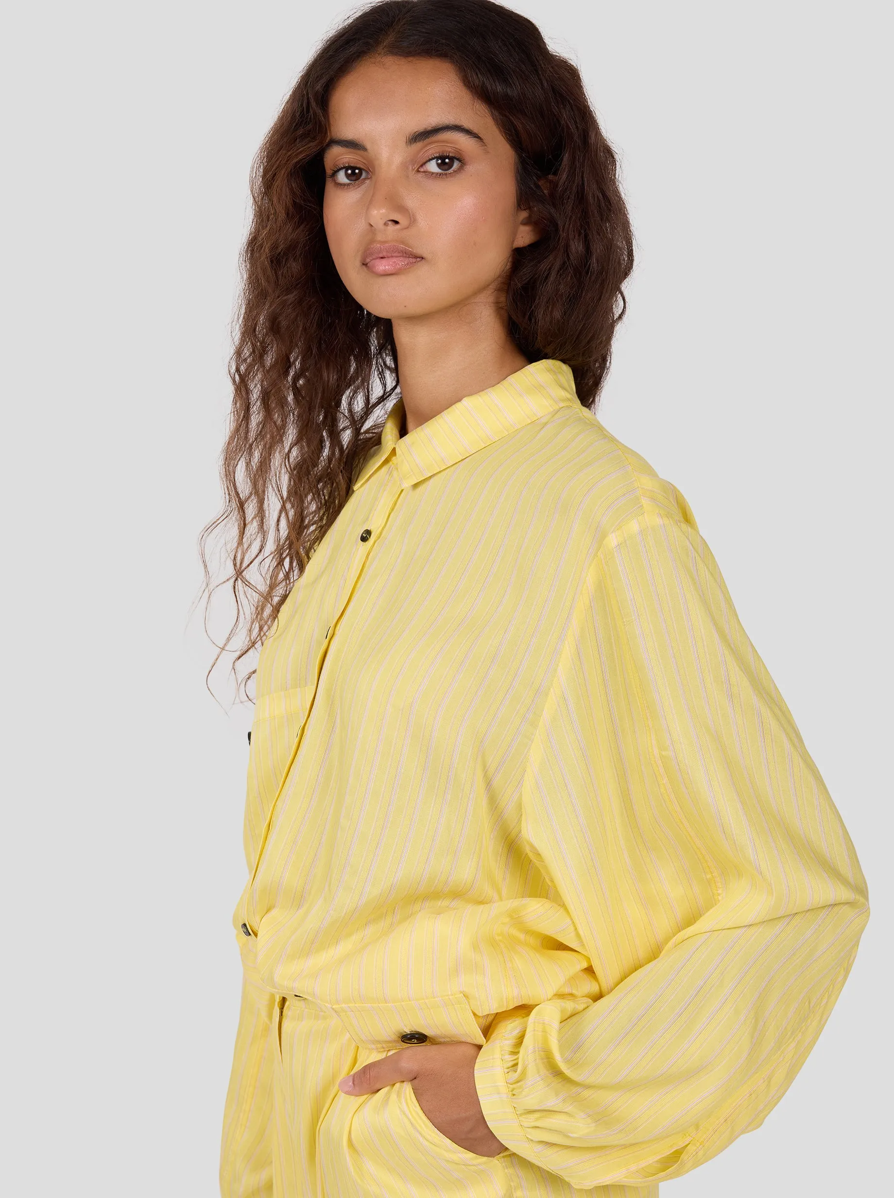 Buffalo Shirt in Limoncello Stripes