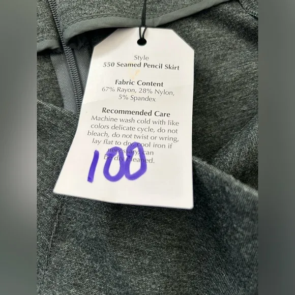 CABI Pencil skirt gravel grey 6 NWT