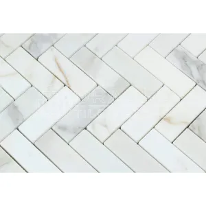Calacatta Gold (Italian Calcutta) Marble 1 X 1 Mosaic Tile, Polished