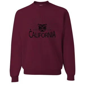 California Golden State Black Print Crewneck Sweatshirt