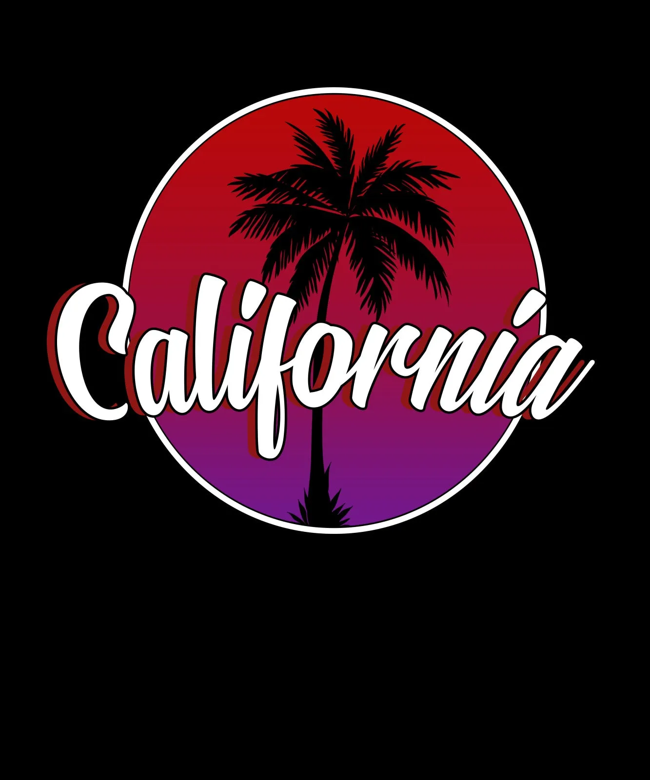 California Palm Tree 1 T-Shirt California Palm Trees Destination   by Market Trendz