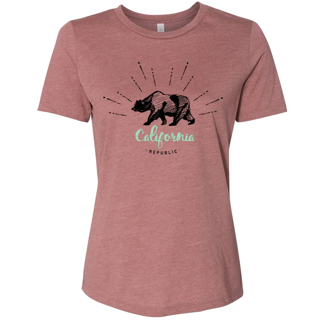 California Republic Stencil Women's Relaxed Jersey Tee