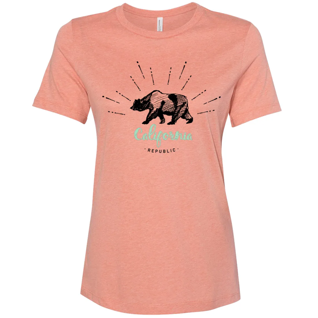 California Republic Stencil Women's Relaxed Jersey Tee
