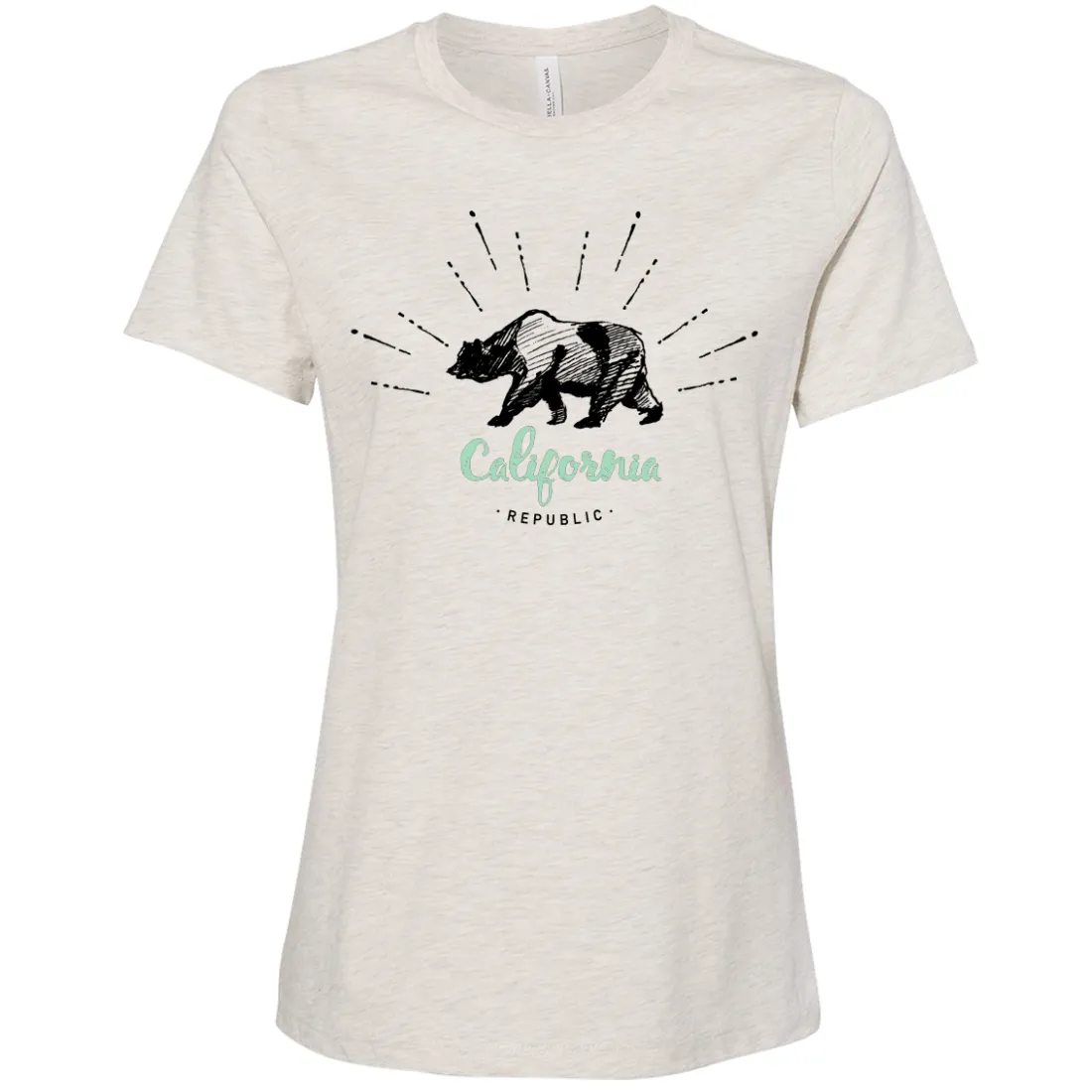 California Republic Stencil Women's Relaxed Jersey Tee
