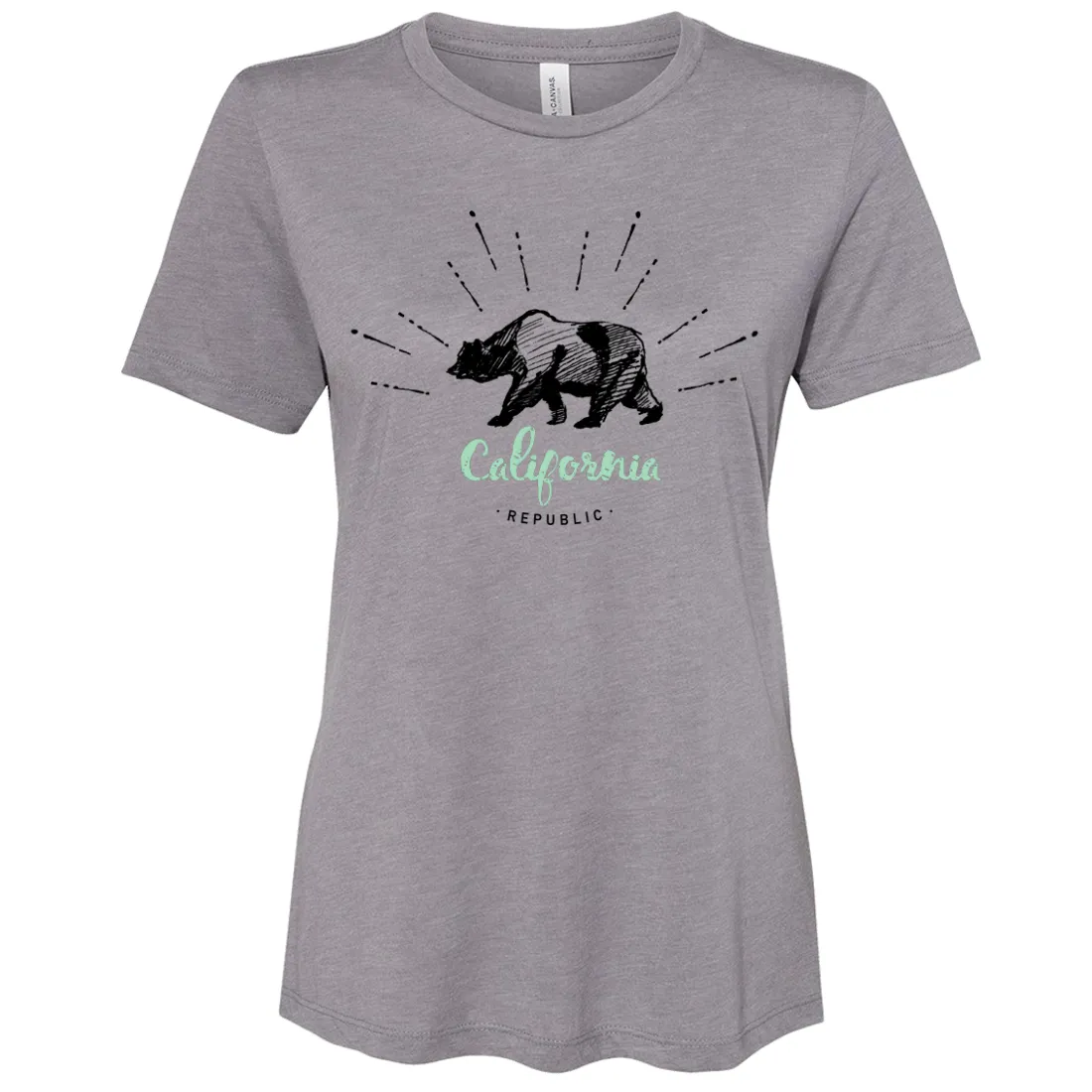 California Republic Stencil Women's Relaxed Jersey Tee