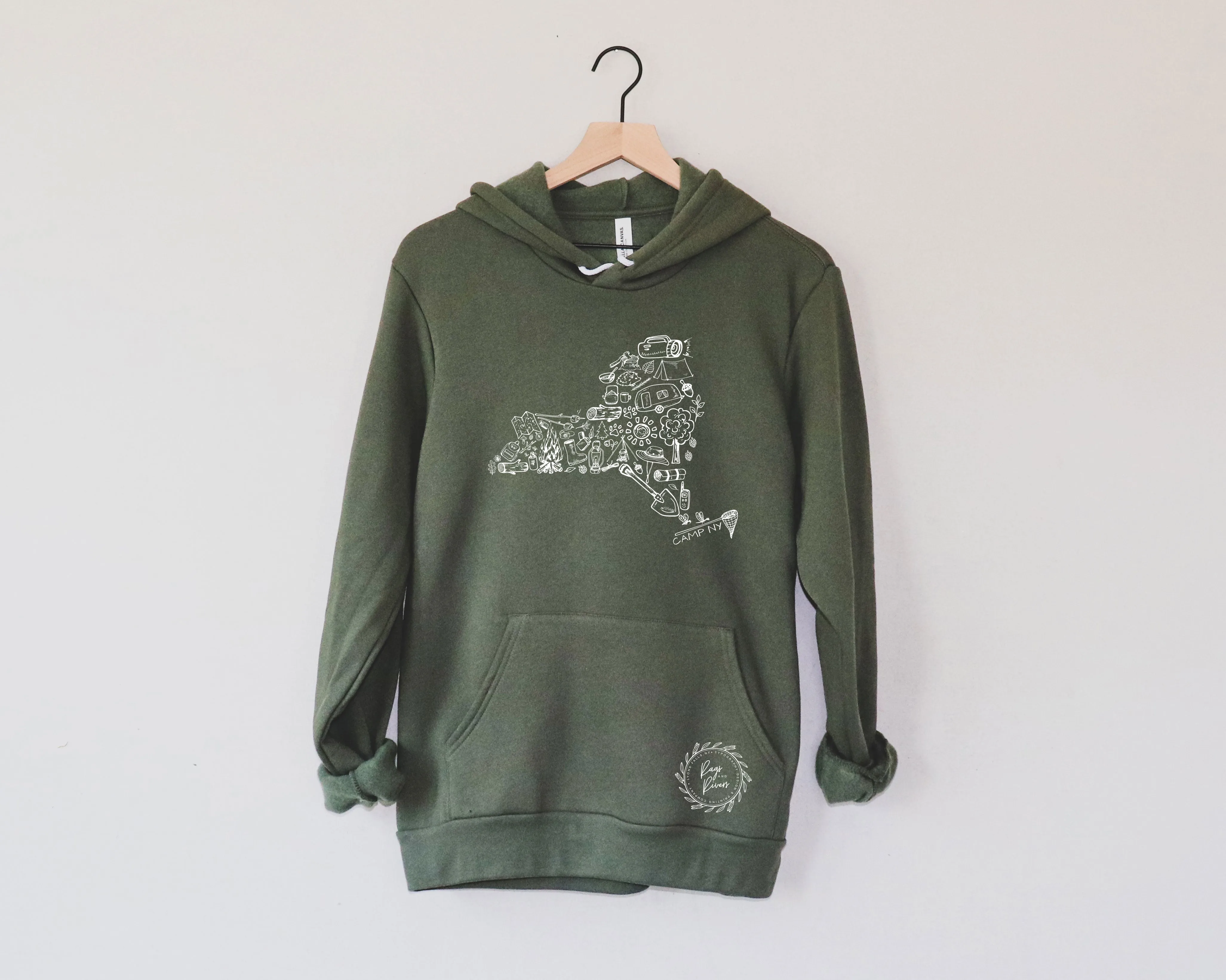 Camp Collection - Camp NY or Circle Design Hoodie - Rags and Rivers Branded