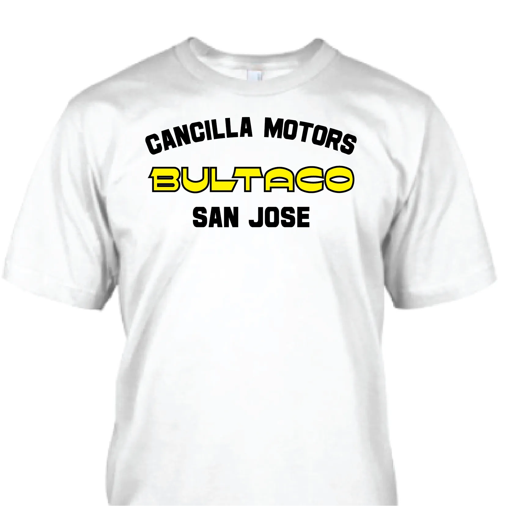 CANCILLA MOTORS BULTACO SAN JOSE T SHIRT
