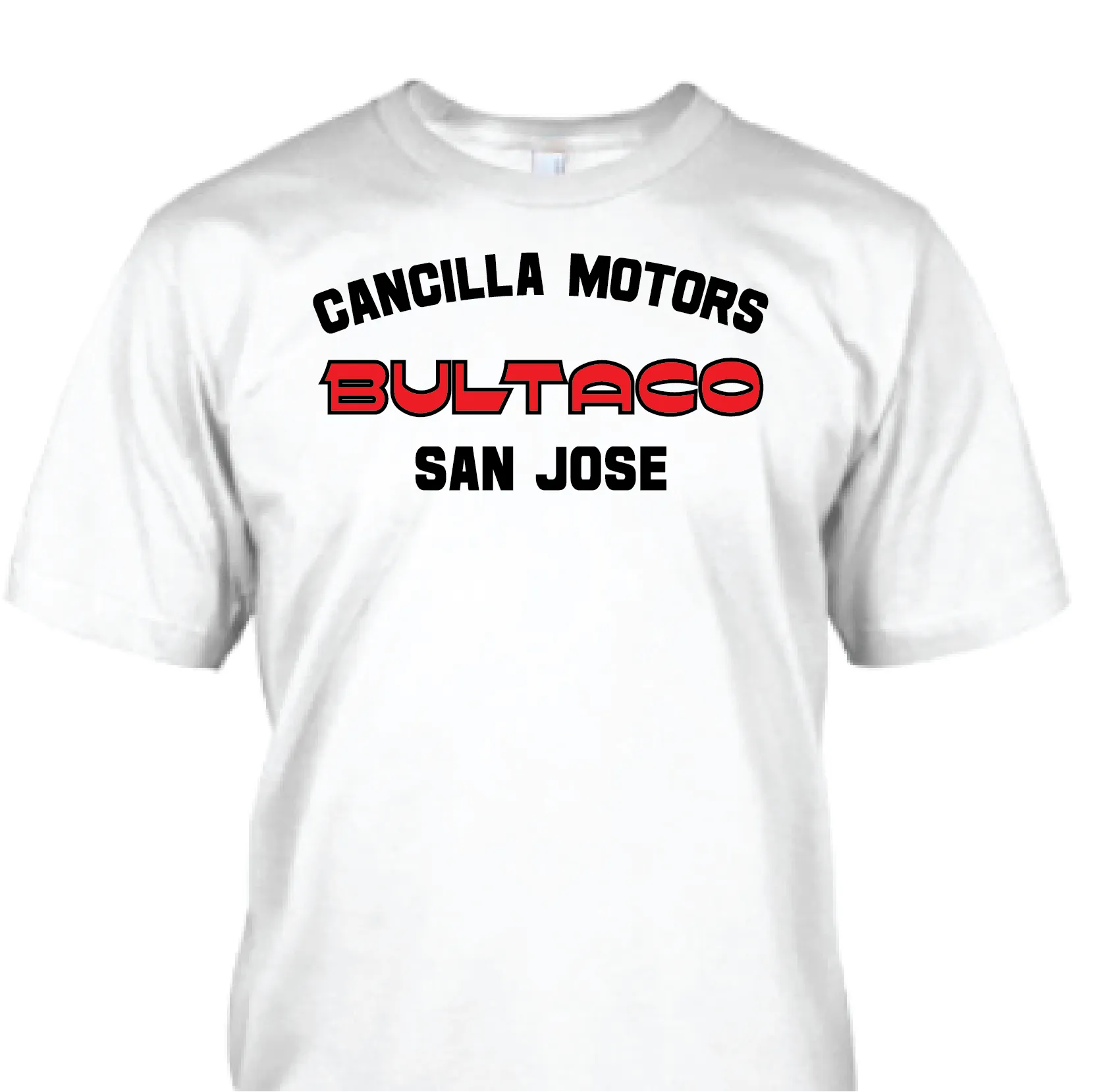 CANCILLA MOTORS BULTACO SAN JOSE T SHIRT