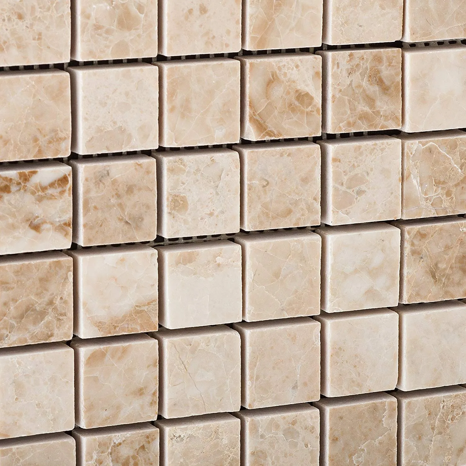 Cappuccino Marble 1 X 1 Polished Mosaic Tile - Box of 5 Sheets