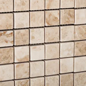 Cappuccino Marble 1 X 1 Polished Mosaic Tile - Box of 5 Sheets
