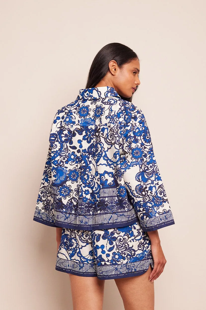 Cara Cara Erica Shirt in Dentelle Blue